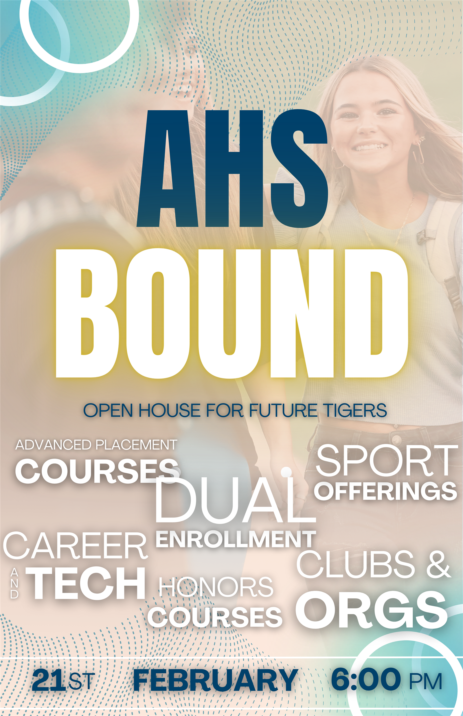 AHS Bound Night will be held on Tuesday, February 21st at 6 PM for all rising freshmen.
